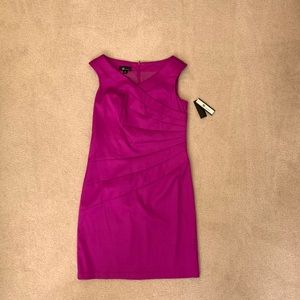 Fuchsia sleeveless cocktail dress